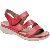 IVACHY Women's Comfortable Faux Leather Sandals-Cushioned & Lightweight in Red | Size: 7