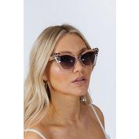SVNX Women's Oversized Cat-Eye Sunglasses in Nude