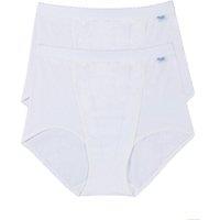Sloggi Women's Control Maxi 2 Pack Briefs in White | Size: 24