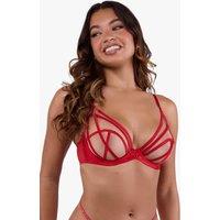 Playful Promises Women's Ramona Ruby Red Plunge Bra | Size: 36F