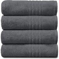 GAVENO CAVAILIA 4 Pack Hampton Towel in Charcoal | Size: Bath Sheet
