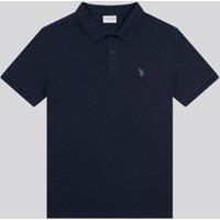 U.S. POLO ASSN. Men's Texture Terry Polo Shirt in Dark Navy | Size: 2XL