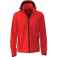 Stedman Men's Lux Hooded Soft Shell Jacket in Red | Size: Small