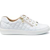 Hotter Women's 'Wonder' Quilted Trainers in White | Size: 7