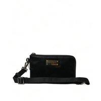 ZipAround Clutch with Strap- Black Clutch Bags