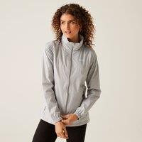 Regatta Women's 'Corinne IV' Waterproof Packaway Jacket in Light Grey | Size: 12