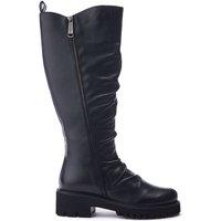 Moda In Pelle Women's 'Riez' Leather Biker Boots in Black | Size: 5
