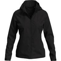 Stedman Women's Lux Hooded Soft Shell Jacket in Black | Size: 3XL
