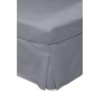 Belledorm Easy Care 200 Thread Count Cotton Polyester Percale Platform Valance in Dark Grey | Size: Double