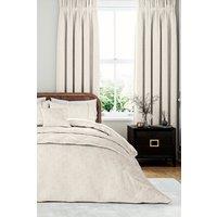 1951 'Ashleigh' Jacquard Duvet Cover Set in Natural | Size: Super King