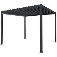 Monstershop Anthracite Aluminium Pergola 3m x 3m in Grey
