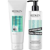 Redken Acidic Bonding Curls Leave-In Treatment 250ml & Hydrating Curl Cream 250ml Duo in Clear