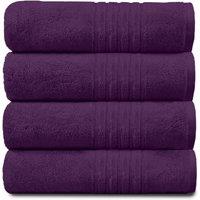 GAVENO CAVAILIA 4 Pack Hampton Towel in Purple | Size: Bath Sheet