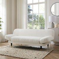 Home Detail Silas Sofa Bed With Adjustable Armrests in White | Size: 3 Seater