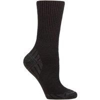 Iomi Men's Diabetic Wool Walking Socks | Extra Wide Cushioned Hiking Socks in Black | Size: 4-7