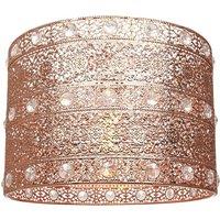 Happy Homewares Antique Acrylic Gem Moroccan Style Chandelier Pendant Light Shade in Copper