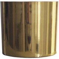 Leaf Metal Planter Plant Pot with Polished Gold Finish 20 x 18cm | Size: 20 x 18 cm