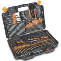 VonHaus 246 Piece Screwdriver Bit & Drill Bit Set in Black