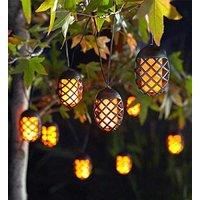 Marco Paul Orange Flame Solar Powered String Lights 4.7m in Black