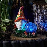Marco Paul Solar Wizard with Crackle Ball Garden Ornament