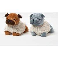 Homescapes Luxury Fabric Pug Doorstop Set of 2