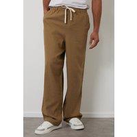 Linen Blend Loose Fit Trousers