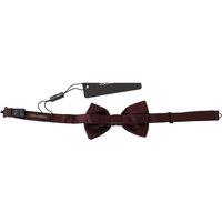Burgundy Silk Bow Tie - Brown