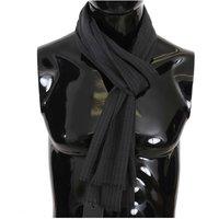 Dolce & Gabbana Men's Wool Scarf Pinstripe Design - Gray Scarves in Grey