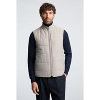 Melka Men's Zip Through Gilet in Beige | Size: Large