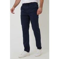 threadbare Men's Cotton Elasticated Waist Chino Trousers in Navy | Size: 32R