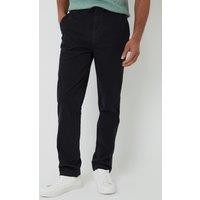 threadbare Men's Cotton Elasticated Waist Chino Trousers in Black | Size: 34R