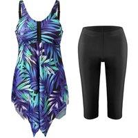 Stylish Print Two-Piece Tankini Swimsuit