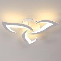 3-Light Swallowtail Ceiling Lamp - 220V 35W White Acrylic
