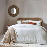 Yard Lark 100% Cotton Muslin Duvet Cover Set in White | Size: King