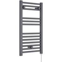 Balterley Electric Vertical Round Towel Rail 300 Watt Anthracite 720x 400mm in Grey