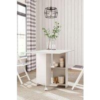 Multifunctional Folding Dining Table with 2-tier Shelves