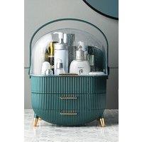 Living and Home Cosmetic Organizer Skincare Display Box w/ 2 Layers Of Storage Boxes And Transparent Lid Elegant Makeup Storage Organizer Box w/