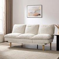 Home Detail Poppy Sofa Bed in Beige | Size: 3 Seater
