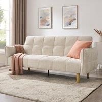 Home Detail Bergamot Sofa Bed in Beige | Size: 3 Seater