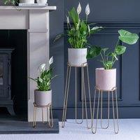 Ivyline Saluzzo Gold Plant Stand H44cm D22cm