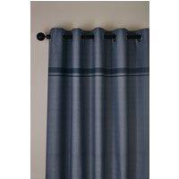 Catherine Lansfield 'Melville' Lined Eyelet Curtains in Blue | Size: 168 cm width x 183 cm drop