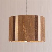ValueLights Erica Natural Rattan Stripe Drum Ceiling Pendant Lamp Shade