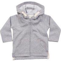Babybugz Full Zip Hoodie in Light Grey | Size: 6-12 m