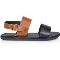 Silver Street London Men's Mitcham Premium Leather Sandals in Black | Size: 9