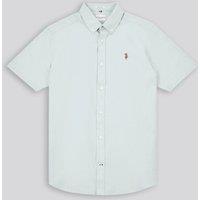 U.S. POLO ASSN. Men's Short Sleeve Oxford Shirt in Emerald | Size: Large