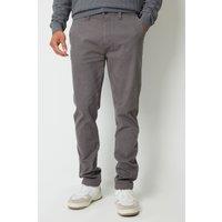 'Salerno' Slim Fit Canvas Trousers With Stretch
