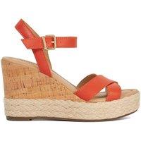 Dune London Women's 'Kindest' Leather Wedges in Orange | Size: 8