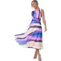 Petite Tie Dye Gathered Midi Dress