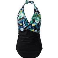 MODISHION Women's Stylish Halter Neck One-Piece Swimsuit | Size: Small