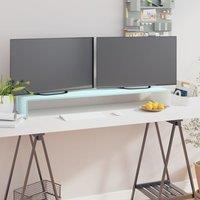 Berkfield Home TV Stand/Monitor Riser Glass Green 110x30x13 cm | Size: 110 x 30 x 13 cm